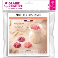 Le moins cher 🥰 Graine Créative Moule Bougie Moule Pour Fondants à Bougie - Fleurs - 4 Pcs 😍