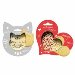 Acheter ✔️ ScrapCooking Emporte Pièce Modelage Kit Pour Biscuit En Relief Chat + Coeur 🎉
