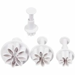 Remise 🔔 Creativ Company Emporte Pièce Patisserie Emporte-pièces à Poussoir - Fleurs - 4 Pcs ⭐