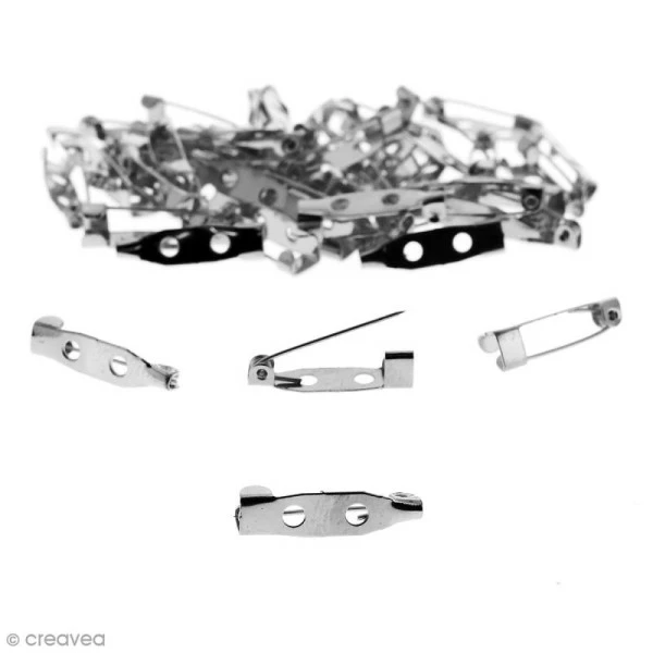 Nouveau 🧨 Lilou Blue Support Broche - 2 Trous - Argenté - 2 Mm - 50 Pcs 💯 1 Nouveau 🧨 Lilou Blue Support Broche - 2 Trous - Argenté - 2 Mm - 50 Pcs 💯