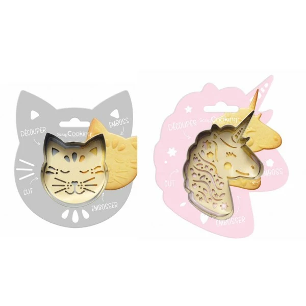 Coupon 😍 ScrapCooking Emporte Pièce Modelage Kit Pour Biscuit En Relief Chat + Licorne 🔥 1 Coupon 😍 ScrapCooking Emporte Pièce Modelage Kit Pour Biscuit En Relief Chat + Licorne 🔥