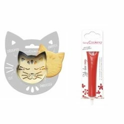 Le moins cher 🛒 ScrapCooking Emporte Pièce Modelage Kit Pour Biscuit En Relief Chat + Stylo Au Chocolat Rouge 🛒