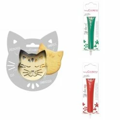 Les meilleures critiques de 👍 ScrapCooking Emporte Pièce Modelage Kit Pour Biscuit En Relief Chat + 2 Stylos Au Chocolat Vert Et Rouge 😍