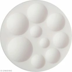 Sortie 😀 Graine Créative Moule Porcelaine Froide Mini Moule Silicone Souple DTM - Cabochons Ronds - 9 Formes 😀