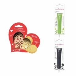 Top 10 💯 ScrapCooking Emporte Pièce Modelage Kit Pour Biscuit En Relief Coeur + 2 Stylos Au Chocolat Vert Clair Et Noir 🔔