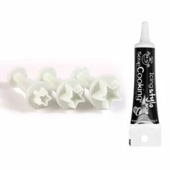 De gros 🔥 Youdoit Emporte Pièce Modelage 3 Emporte-pièces à Poussoir En Plastique Etoile + Stylo De Glaçage Noir 💯