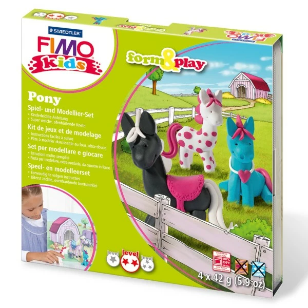 Promo ✔️ Artif Emporte Pièce Modelage Coffret Fimo Kids, Chevaux, 4 Pains à Modeler Et Accessoires, Kit Créatif Enfant 😀 1 Promo ✔️ Artif Emporte Pièce Modelage Coffret Fimo Kids, Chevaux, 4 Pains à Modeler Et Accessoires, Kit Créatif Enfant 😀
