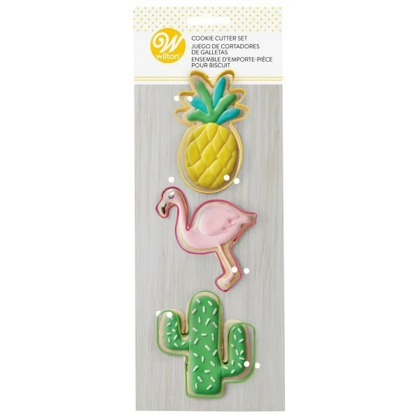 Bon marché ⭐ Wilton Emporte Pièce Patisserie Emportes Pièces Métal Cactus - Ananas - Flamant Rose 🛒 2 Bon marché ⭐ Wilton Emporte Pièce Patisserie Emportes Pièces Métal Cactus - Ananas - Flamant Rose 🛒 – Image 2