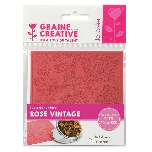 Offres 😉 Graine Créative Moule Fimo Tapis De Texture Pour Pâte Polymère - Rose Vintage 🧨 1 Offres 😉 Graine Créative Moule Fimo Tapis De Texture Pour Pâte Polymère - Rose Vintage 🧨