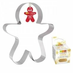 Coupon ✔️ ScrapCooking Emporte Pièce Modelage Découpoir à Pâtisserie Inox XXL Bonhomme En Pain D'épice + Paillettes Dorées 🛒