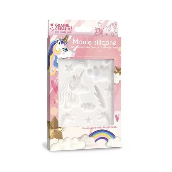 Coupon ⭐ Graine Créative Moule Fimo Moule En Silicone Pour Pâte Polymère - Licorne - 20 X 13 Cm 👍 1 Coupon ⭐ Graine Créative Moule Fimo Moule En Silicone Pour Pâte Polymère - Licorne - 20 X 13 Cm 👍