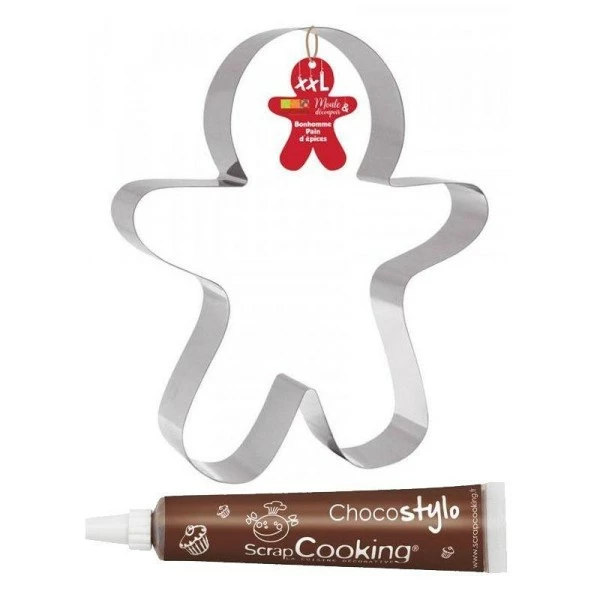 Grosses soldes 🎁 ScrapCooking Emporte Pièce Modelage Découpoir à Pâtisserie Inox XXL Bonhomme En Pain D'épice + 1 Stylo Chocolat 🔥 1 Grosses soldes 🎁 ScrapCooking Emporte Pièce Modelage Découpoir à Pâtisserie Inox XXL Bonhomme En Pain D'épice + 1 Stylo Chocolat 🔥