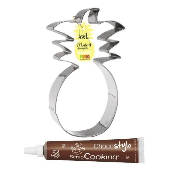Le moins cher ❤️ ScrapCooking Emporte Pièce Modelage Découpoir à Pâtisserie Inox XXL Ananas + 1 Stylo Chocolat ✔️ 1 Le moins cher ❤️ ScrapCooking Emporte Pièce Modelage Découpoir à Pâtisserie Inox XXL Ananas + 1 Stylo Chocolat ✔️