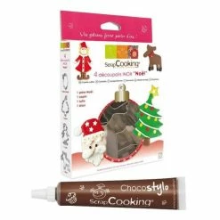 Tout neuf 🔔 ScrapCooking Emporte Pièce Modelage Emporte-pièces Noël + 1 Stylo Chocolat 🌟
