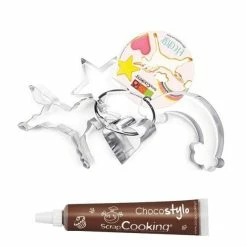 Sortie 🛒 ScrapCooking Emporte Pièce Modelage 4 Découpoirs Licorne + 1 Stylo Chocolat 🎁