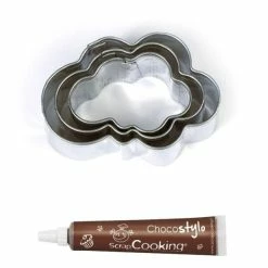 Grosses soldes 🧨 AUCUNE Emporte Pièce Modelage Stylo Chocolat + 3 Mini Emporte-pièces En Inox Nuages 😉
