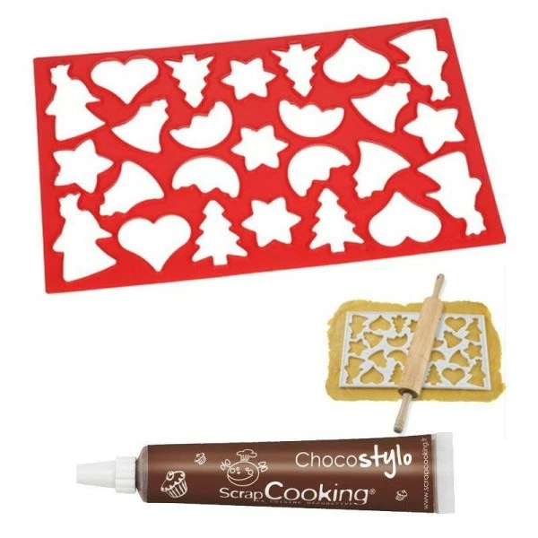 Meilleure affaire 👏 AUCUNE Emporte Pièce Modelage Plaque Découpoir 25 Biscuits De Noël + Stylo Chocolat 😉 1 Meilleure affaire 👏 AUCUNE Emporte Pièce Modelage Plaque Découpoir 25 Biscuits De Noël + Stylo Chocolat 😉