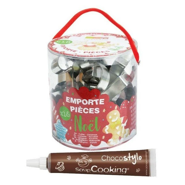 Grosses soldes ✔️ ScrapCooking Emporte Pièce Modelage Seau De 18 Emporte-pièces En Inox Noël + 1 Stylo Chocolat 🎉 1 Grosses soldes ✔️ ScrapCooking Emporte Pièce Modelage Seau De 18 Emporte-pièces En Inox Noël + 1 Stylo Chocolat 🎉