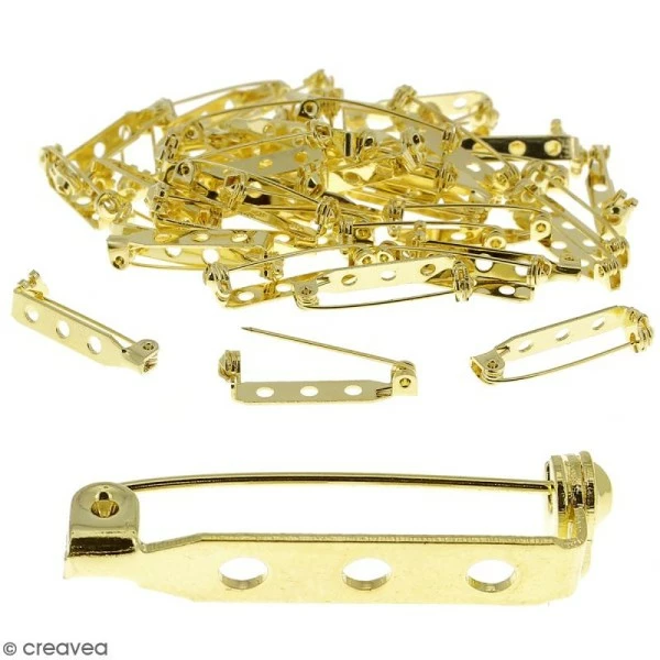 Acheter 🥰 Lilou Blue Support Broche - 3 Trous - Doré - 25 Mm - 50 Pcs ⭐ 1 Acheter 🥰 Lilou Blue Support Broche - 3 Trous - Doré - 25 Mm - 50 Pcs ⭐