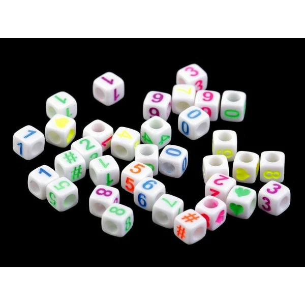Bon marché ❤️ Czech Beads Exclusive Moule Fimo 1bag 1 Mélange De Couleurs De Perles En Plastique Cube Avec Des Lettres De 6mm, Autres 🔔 4 Bon marché ❤️ Czech Beads Exclusive Moule Fimo 1bag 1 Mélange De Couleurs De Perles En Plastique Cube Avec Des Lettres De 6mm, Autres 🔔 – Image 4
