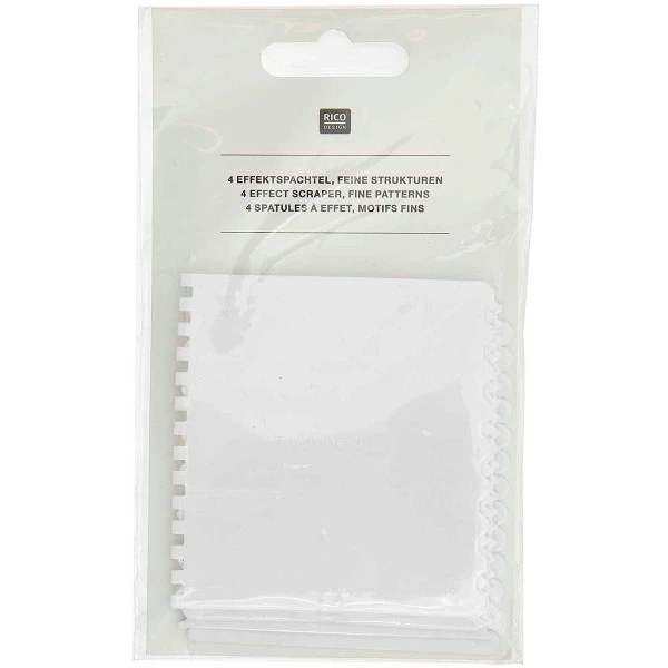 Sortie ✔️ Rico Design Outil Modelage Spatules à Effets - Motifs Fins - 4 Pcs 🎁 1 Sortie ✔️ Rico Design Outil Modelage Spatules à Effets - Motifs Fins - 4 Pcs 🎁