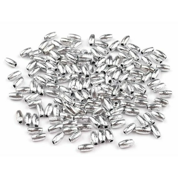 De gros ✨ Czech Beads Exclusive Moule Fimo 5g D'Argent En Plastique Imitation Perles De Nacre Coup D'Œil 3x6mm Riz, L'Échelle De Tirant Trou 👍 2 De gros ✨ Czech Beads Exclusive Moule Fimo 5g D'Argent En Plastique Imitation Perles De Nacre Coup D'Œil 3x6mm Riz, L'Échelle De Tirant Trou 👍 – Image 2