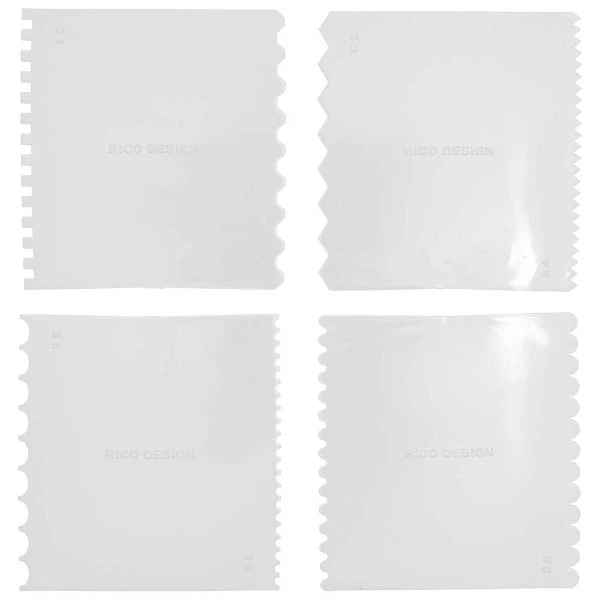 Sortie ✔️ Rico Design Outil Modelage Spatules à Effets - Motifs Fins - 4 Pcs 🎁 2 Sortie ✔️ Rico Design Outil Modelage Spatules à Effets - Motifs Fins - 4 Pcs 🎁 – Image 2