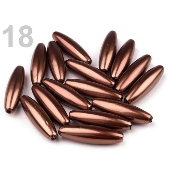 Le moins cher 👏 Czech Beads Exclusive Moule Fimo 10pc Plastique Marron Imitation Perles De Nacre Coup D'Œil 10x30mm D'Olive, L'Échelle De Tirant Trou ❤️ 2 Le moins cher 👏 Czech Beads Exclusive Moule Fimo 10pc Plastique Marron Imitation Perles De Nacre Coup D'Œil 10x30mm D'Olive, L'Échelle De Tirant Trou ❤️ – Image 2