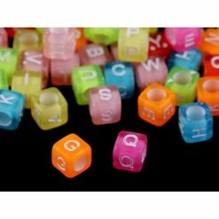 Bon marché ✨ Czech Beads Exclusive Moule Fimo 1bag 2 Mélange Des Couleurs Des Perles En Plastique Cube Avec Des Lettres De 6mm, Autres 🥰