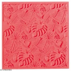 Meilleure affaire 😀 Graine Créative Plaque De Texture Tapis De Texture Souple - Tropical - 9 X 9 Cm ⌛