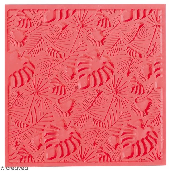 Meilleure affaire 😀 Graine Créative Plaque De Texture Tapis De Texture Souple - Tropical - 9 X 9 Cm ⌛ 1 Meilleure affaire 😀 Graine Créative Plaque De Texture Tapis De Texture Souple - Tropical - 9 X 9 Cm ⌛