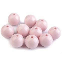 Le moins cher ⌛ Czech Beads Exclusive Moule Fimo 5pc Rose Pâle En Plastique Perles Rondes De Couleur Ø20mm, Opaque ⌛