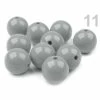 Meilleure affaire ❤️ Czech Beads Exclusive Moule Fimo 5pc Gris Très Léger En Plastique Perles Rondes De Couleur Ø20mm, Opaque ⌛