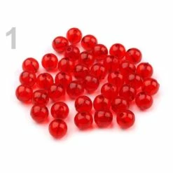 Tout neuf 🥰 Czech Beads Exclusive Moule Fimo 10g Fraise Rouge En Plastique Perles Rondes 8mm Transparent 🛒
