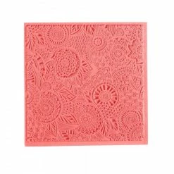 Tout neuf 😉 Perlesmania Plaque De Texture Tapis De Texture Floral 9cm Pour Pate Fimo, Sculpey Cernit Graine Créative 265400 ✔️