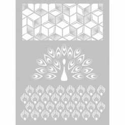Vente flash 🌟 Perlesmania Plaque De Texture 1 Pochoir Paon Pour Pate Fimo, Pate Polymere, Cernit, Sculpey Ref 265319 DTM 😉