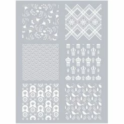 Vente flash 💯 Perlesmania Plaque De Texture 1 Pochoir Russie Pour PATE FIMO,PATE POLYMERE, CERNIT, SCULPEY Ref 265314 DTM 🌟