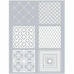 Promo ✔️ Graine Créative Gabarit Pâte Polymère Pochoir Pâte Polymère Carreaux De Ciment 11,4 X 15,3 Cm 🎁