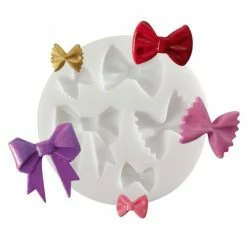 Promo ✨ Graine Créative Emporte Pièce Modelage Moule En Silicone 5 Motifs Noeud, Rond De 7cm, Extra Flexible, Pour Fimo, Plâtre, Résine, Porcelaine 🎁