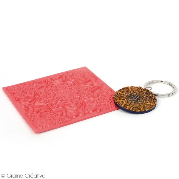 Vente flash 💯 Graine Créative Plaque De Texture Tapis De Texture Souple - Boho Chic - 9 X 9 Cm 🤩 2 Vente flash 💯 Graine Créative Plaque De Texture Tapis De Texture Souple - Boho Chic - 9 X 9 Cm 🤩 – Image 2