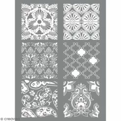 De gros ✔️ Graine Créative Gabarit Pâte Polymère Pochoir Pour Impression De Motifs Sur Pâte Polymère - Hindou - 11,4 X 15,3 Cm 🔥