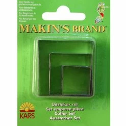 Meilleure affaire ✨ Makin's Brand Emporte Pièce Modelage Emporte Pièce Inox Assortiment Carré X 3 🛒