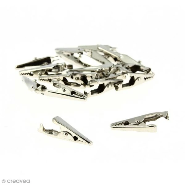 Grosses soldes 😀 Lilou Blue Pinces Crocodiles Pince Crocodile 32 Mm - Argenté - 20 Pcs 🔔 1 Grosses soldes 😀 Lilou Blue Pinces Crocodiles Pince Crocodile 32 Mm - Argenté - 20 Pcs 🔔