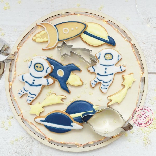 Meilleure affaire ✔️ ScrapCooking Emporte Pièce Patisserie Emporte-pièces En Inox - Espace - 4 Pcs ⭐ 2 Meilleure affaire ✔️ ScrapCooking Emporte Pièce Patisserie Emporte-pièces En Inox - Espace - 4 Pcs ⭐ – Image 2