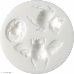 Nouveau 👏 Graine Créative Moule Fimo Mini Moule En Silicone - Scarabées - 7 Cm De Diamètre - 3 Formes 🎁