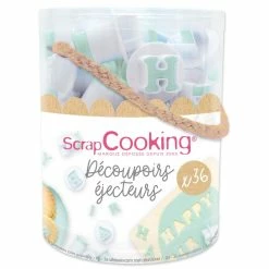 Tout neuf 😉 ScrapCooking Emporte Pièce Patisserie Emporte-pièces à Poussoir - Alphabet & Chiffres - 36 Pcs ⭐