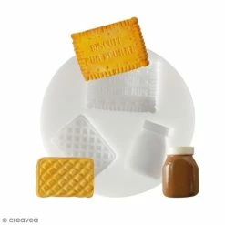 Coupon 🎉 Moule Porcelaine Froide Mini Moule Silicone Souple DTM - Biscuits D'enfance - 3 Formes 🔔