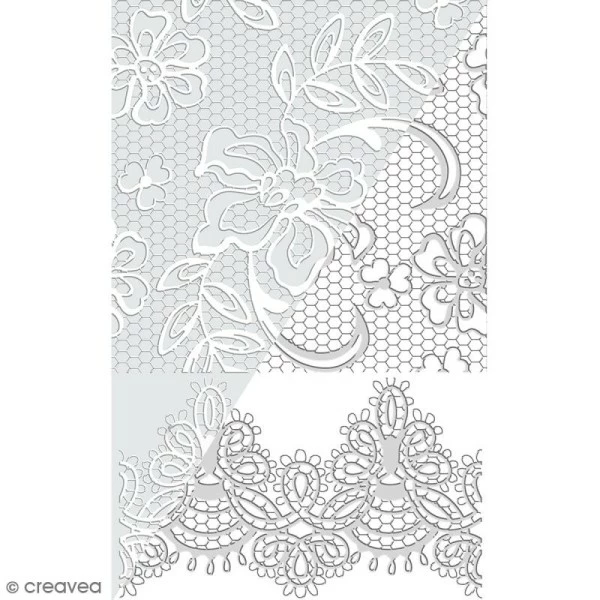 Top 10 🔔 DTM Plaque De Texture Dentelles - 20 X 13,5 Cm ❤️ 1 Top 10 🔔 DTM Plaque De Texture Dentelles - 20 X 13,5 Cm ❤️