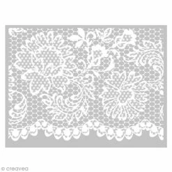 Le moins cher ❤️ Graine Créative Gabarit Pâte Polymère Pochoir Pour Impression De Motifs Sur Pâte Polymère - Dentelle - 11,4 X 15,3 Cm ✔️