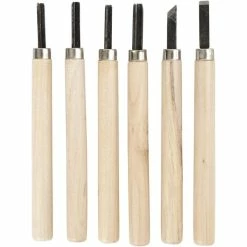 Nouveau 🌟 Creativ Company Outil Modelage Lot D'outils Sculpture Sur Bois - 6 Pcs ✔️
